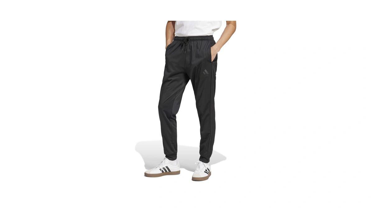 Adidas Men's 3-stripes Tricot Tapered Track Pants, Black/black, Xx-large/tall