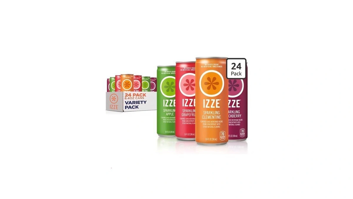 Izze Sparkling Juice, 4 Flavor Variety Pack, 8.4 Fl Oz