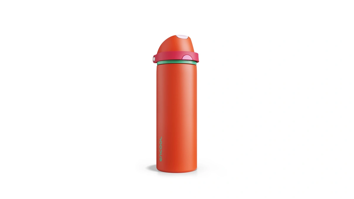 Insulated Water Bottle With Straw - Encool Stainless Steel Water