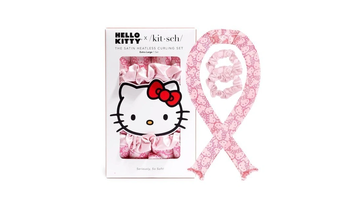 Hello Kitty X Kitsch Satin Heatless Hair Curler Set -