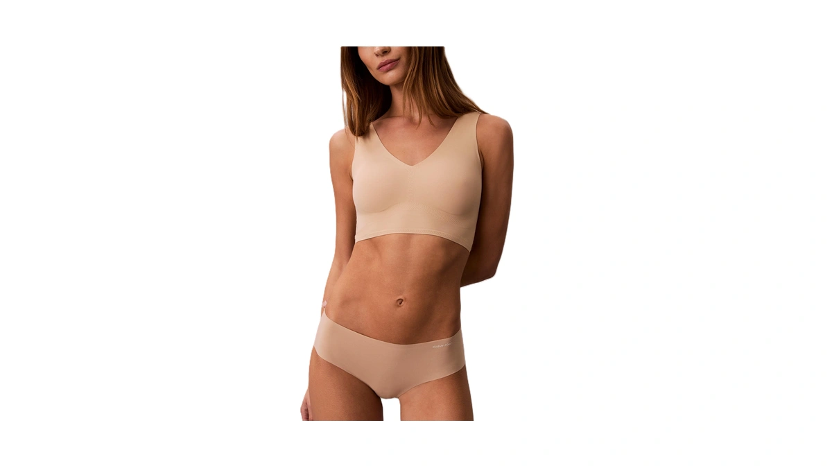 Calvin Klein Women's Invisibles Lightly Lined V Neck Bralette Bra,