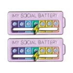 Arturbo Cute Cool My Social Battery Slider Pastel Pink Enamel