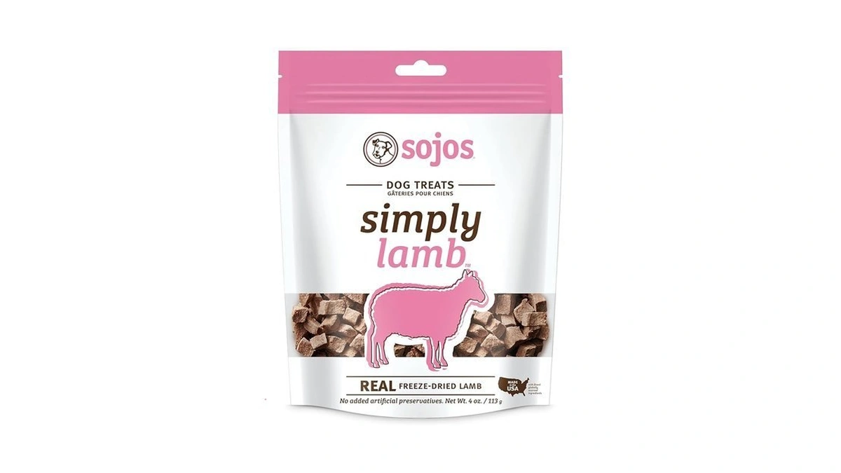 Sojos Simply Freeze Dried Dog Treats, Grain Free, Natural, Lamb