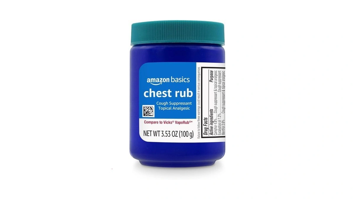 Amazon Basics Chest Rub Cough Suppressant And Topical Analgesic Ointment