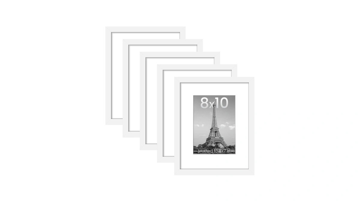 Upsimples 8x10 Picture Frame Set Of 5, Display Pictures 5x7