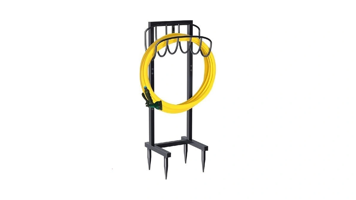 Artigarden Freestanding Garden Hose Holder With 4 Spikes, Heavy Duty