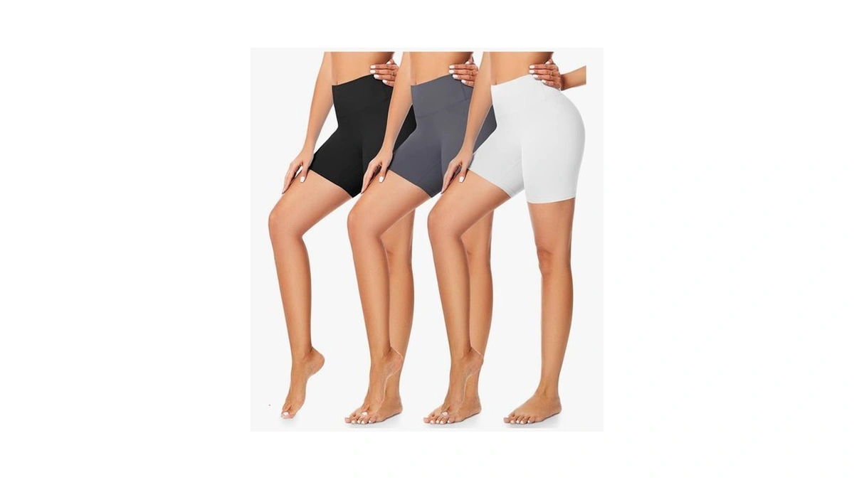 Fullsoft 3 Pack Workout Gym Shorts For Women - 5"