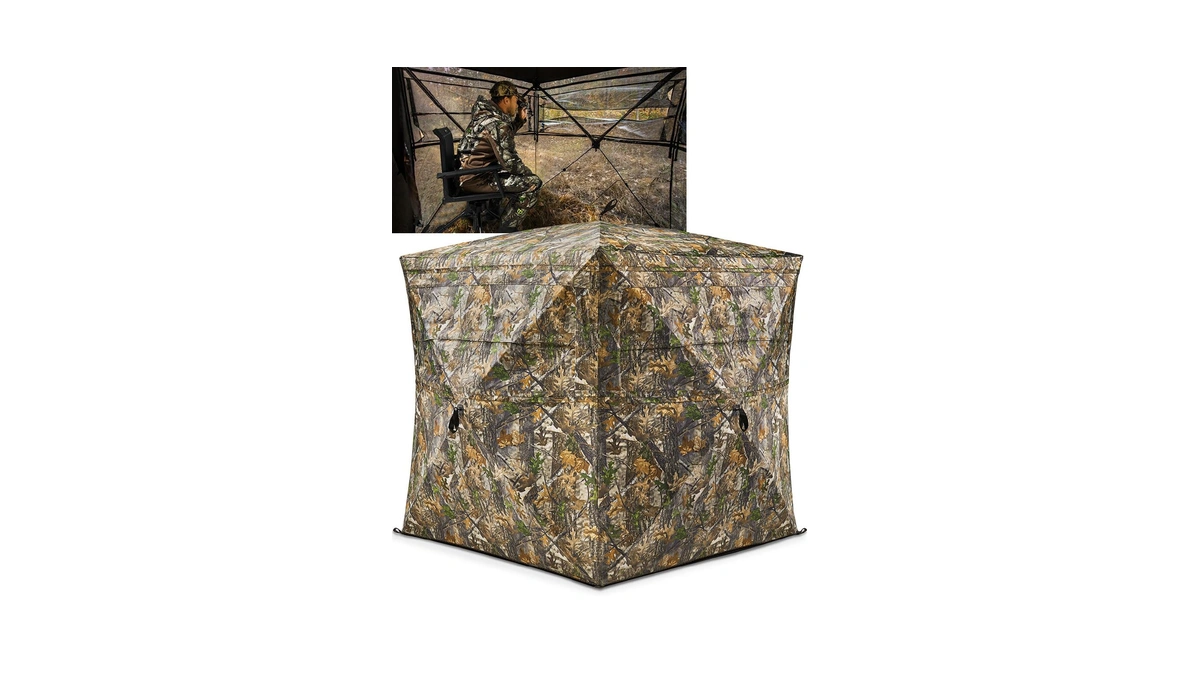 Tidewe Hunting Blind 270°see Through With Carrying Bag For Turkey