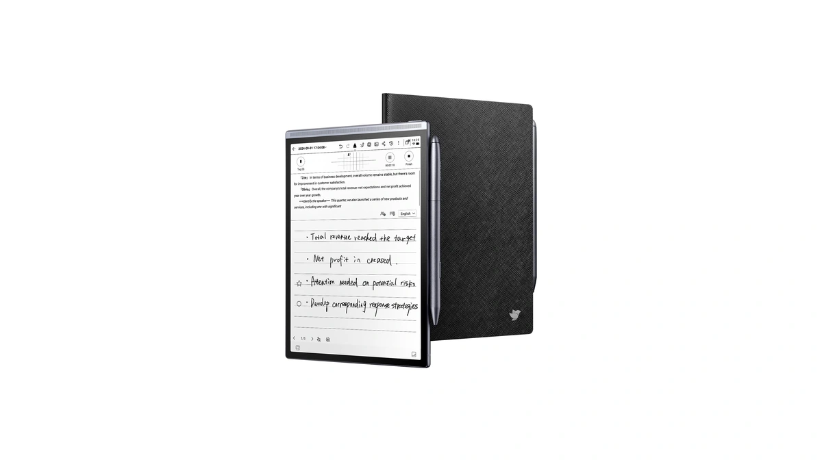 Iflytek Ainote Air 2 Bundle - Black Folio Case, 8.2-inch