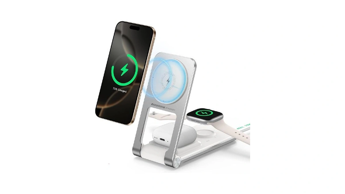 Wireless Mag-safe Charger Stand For Iphone 17 Pro Max, 3