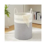 Youdenova Woven Rope Laundry Hamper Basket, 58l Tall Luandry Basket,