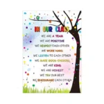 Flyab Classroom Rules Poster - 12"x18" Motivational Back To School