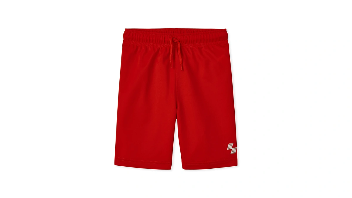The Children's Place Boys' Athletic Basketball Shorts, Red, Large