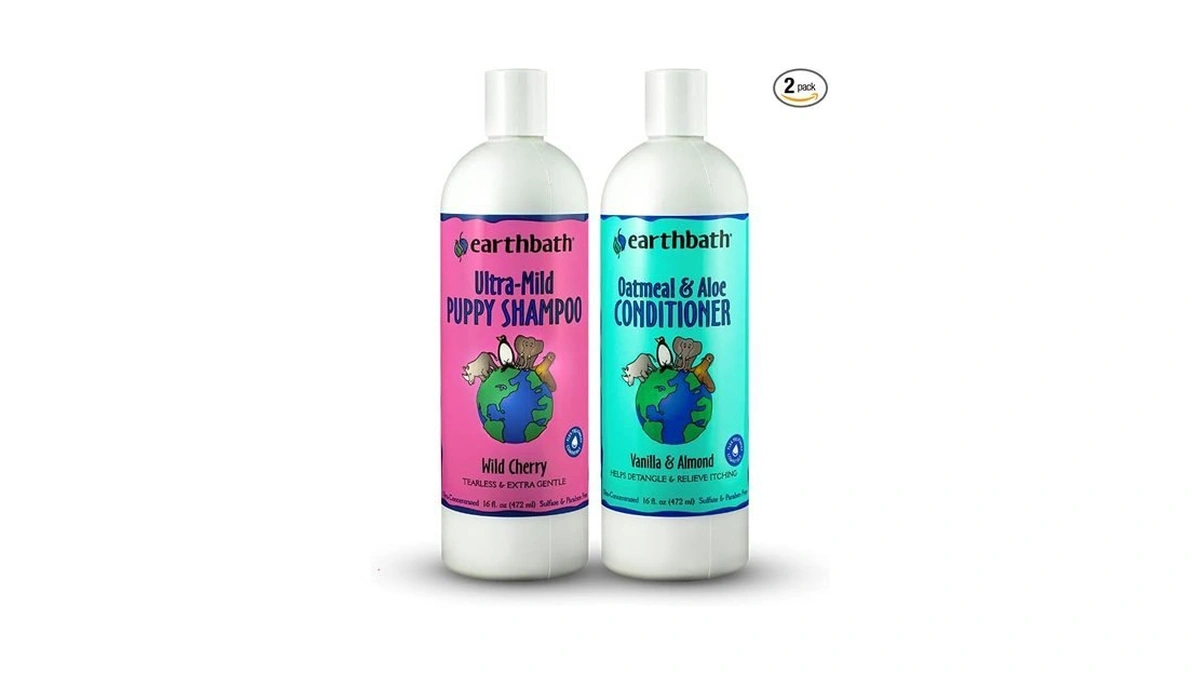 Earthbath, Ultra-mild Puppy Shampoo And Oatmeal & Aloe Conditioner -