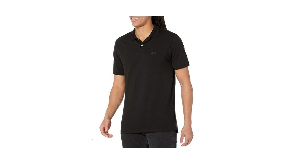 Gap Mens Logo Pique Polo Black 013 M