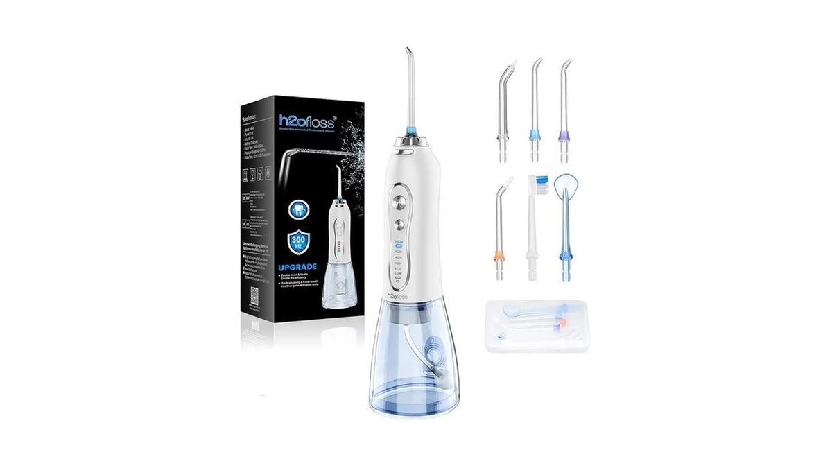 H2ofloss Water Dental Flosser Portable Dental Oral Irrigator With 5