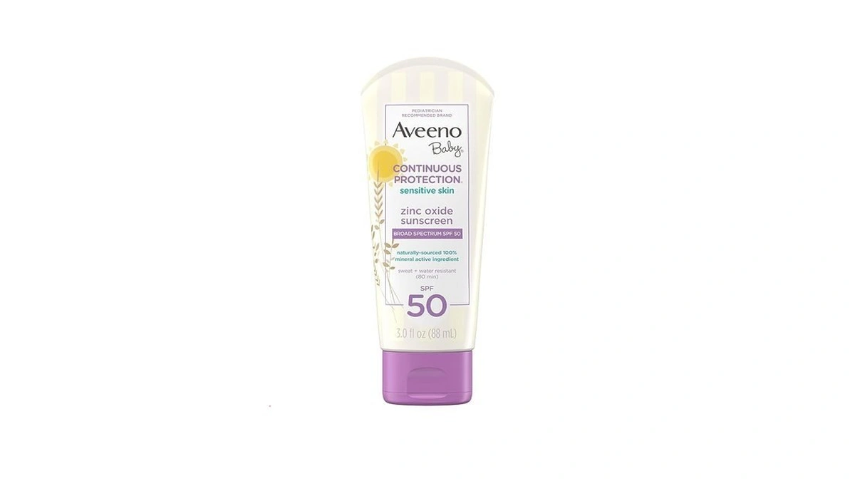 Aveeno Baby Continuous Protection Zinc Oxide Mineral Sunscreen Lotion For