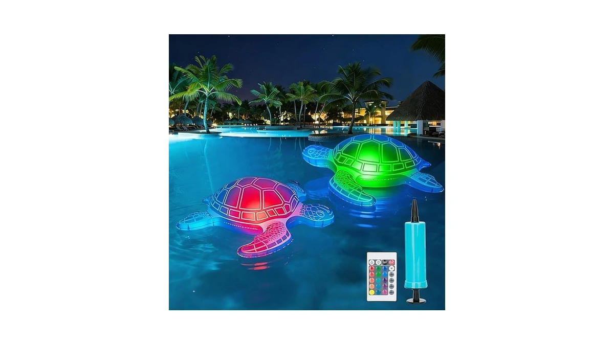 26.5inch Solar Pool Floats Lights, Ip68 Waterproof Solar Powered Floating