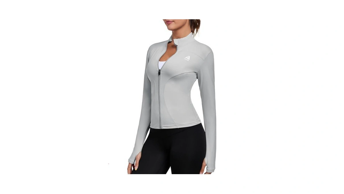 Aurvae Women's Workout Jacket, Womens Running Jackets, Zip Slim Fit