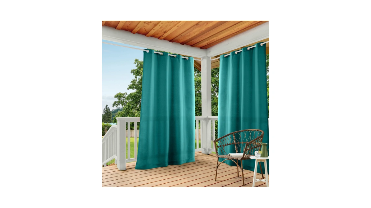 Town & Country Basics Cabana Solid Heavyweight Indoor Outdoor Curtains,