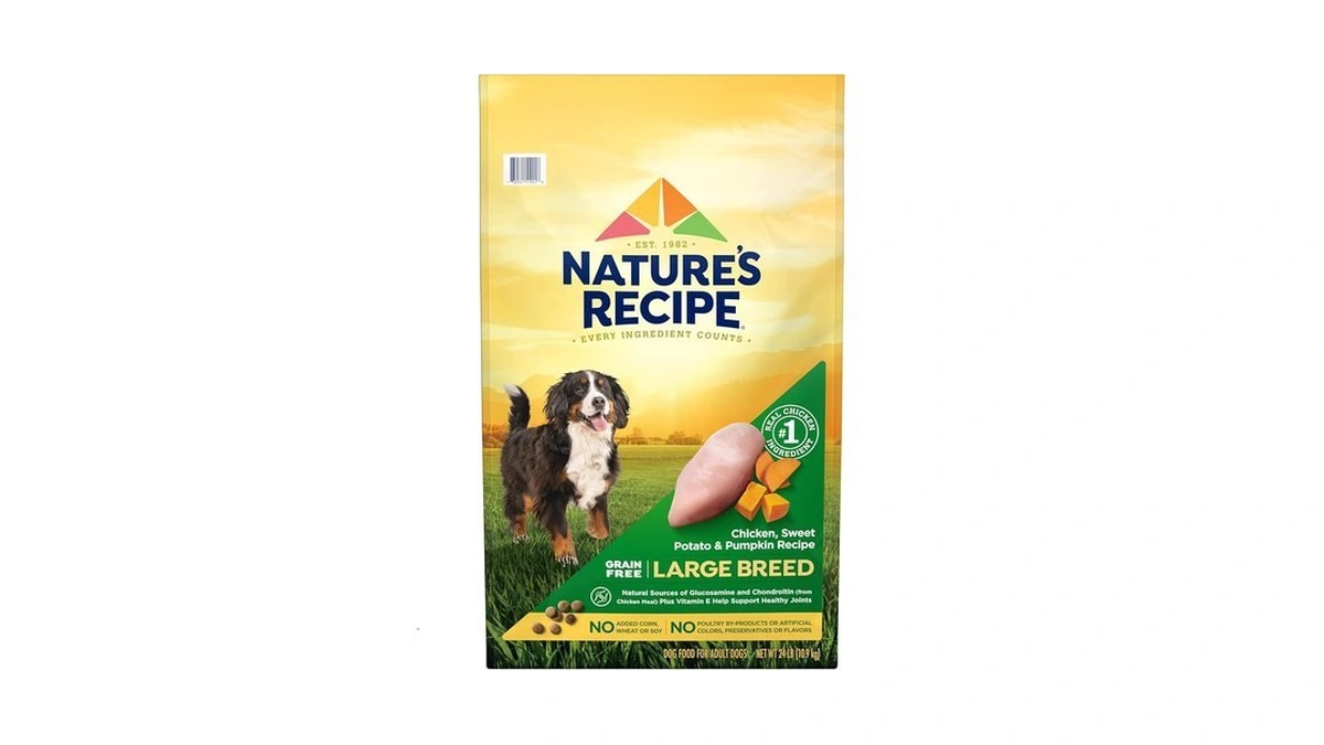 Nature’s Recipe Grain Free Large Breed Chicken, Sweet Potato &