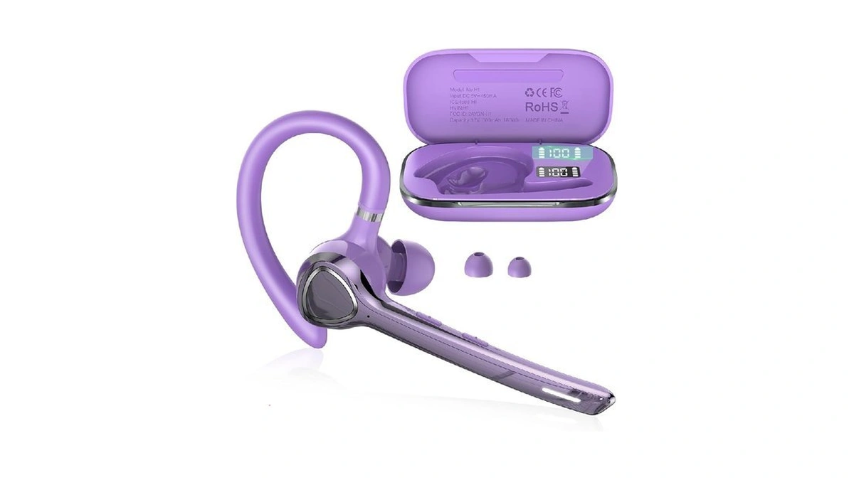 Bluetooth Headset With Aptx Hd Audio, Wireless Hands-free Earpiece With