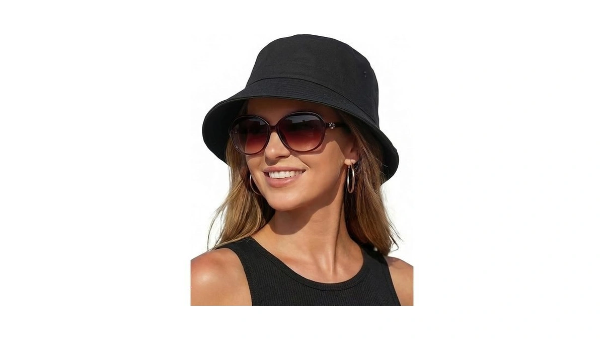 Hongteya Bucket Sun Hats For Woman Men Cotton Packable Summer