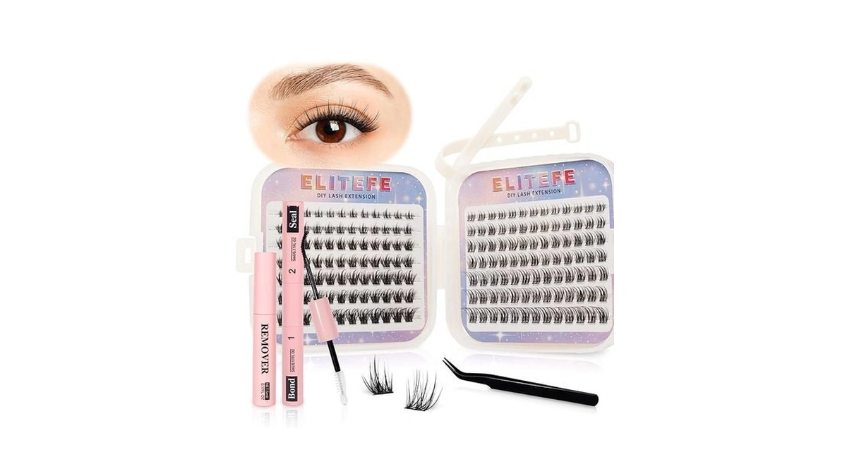Elitefe Lash Extension Kit Diy Lash Clusters Kit Eyelash Extensions