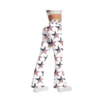 Max Tsolmon Women American Flag High Waist Flared Leggings, Usa