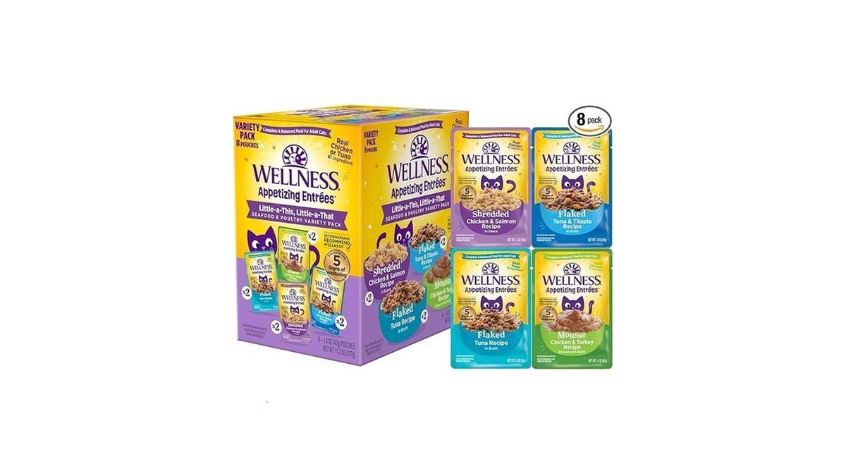 Wellness Appetizing Entrées Flaked, Shredded And Mousse Variety Pack Adult