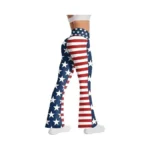 Max Tsolmon Women American Flag High Waist Flared Leggings, Usa