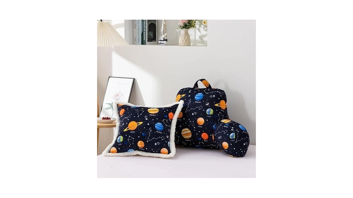 Aimuan Reading Pillow Bed Rest Wedge Backrest Pillow Outer Space