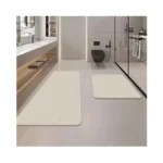 Aufei 2-piece Bathroom Rugs Set, Bath Mat, Non-slip Absorbent Quick-dry