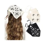 Haimeikang Crochet Hair Bandanas For Women Knit Head Scarf Bandana