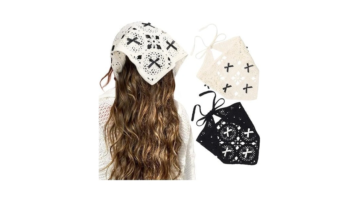Haimeikang Crochet Hair Bandanas For Women Knit Head Scarf Bandana