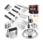 Griddle Accessories Bbq Grill Set - 20pcs Stainless Steel Barbecue