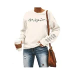 Lukycild Christian Sweatshirt Women Bible Verse Pullover Religious Faithful Shirt