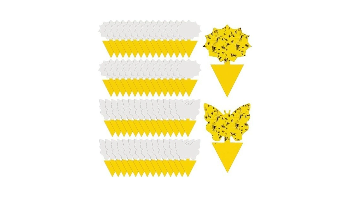 58 Pack Flying Insect Traps For Plants – Yellow Sticky