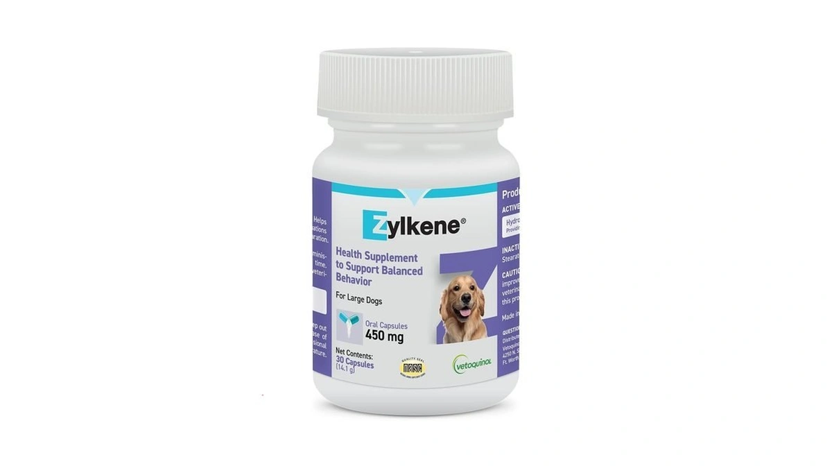 Vetoquinol Zylkene Calming Support Supplement For Large Dogs 33-132lbs, Helps