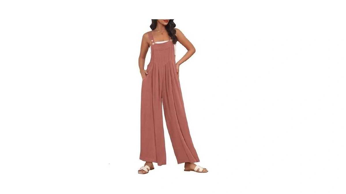 Automet Women's Overalls Casual Maternity Jumpsuits With Pockets Summer Vacation