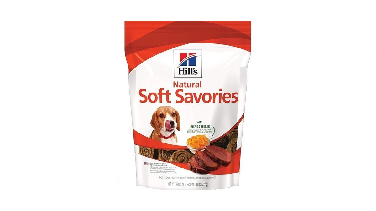 Hill's Natural Soft Savories Dog Treats, Beef & Cheddar, 8