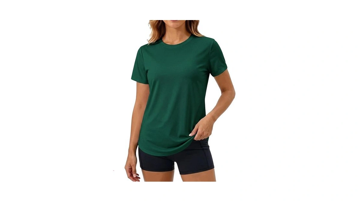 Mapick Workout Tops For Women High Side Slit T-shirt Soft