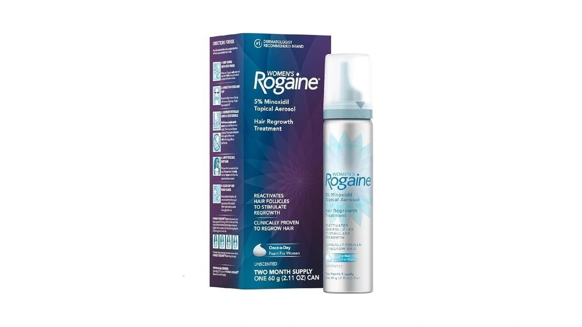 Rogaine 5% Minoxidil Foam, Topical Once-a-day Hair Loss Treatment For