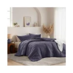 Regency Heights Queen Size Comforter Set Skipper Blue, 3 Pieces