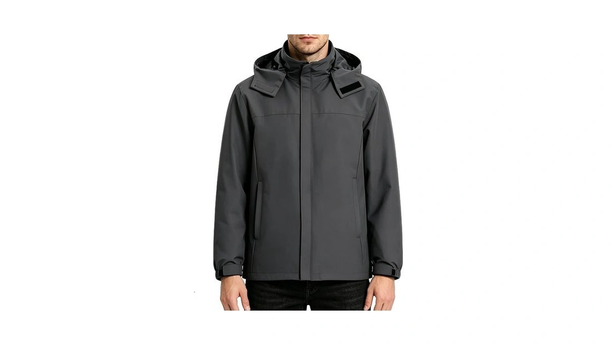 Accnuo Men's Waterproof Rain Jacket Lightweight Raincoat & Windbreaker With