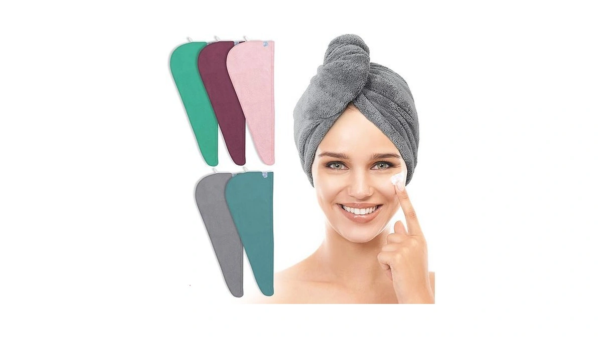 Tenstars 5 Pack Thicken Microfiber Hair Towel Wrap For Women