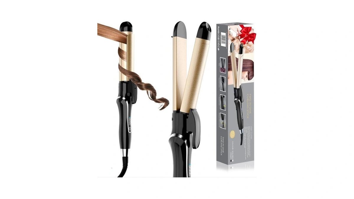 Curling Iron, 2 In 1 Hair Straightener And Curler, 1.25