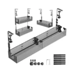 Multi-model Under Desk Cable Management 2 Pack Metal Under Desk