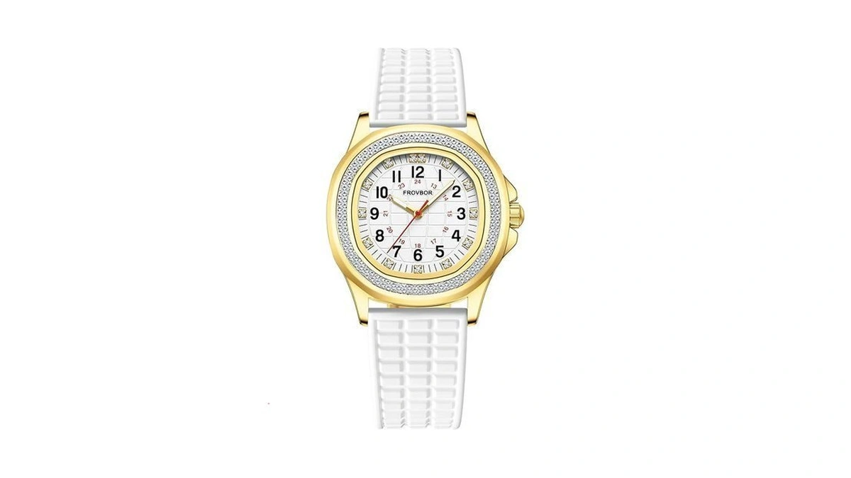 Frovbor Sports Fashion Watches For Women, Bling Crystal Bezel Ladies