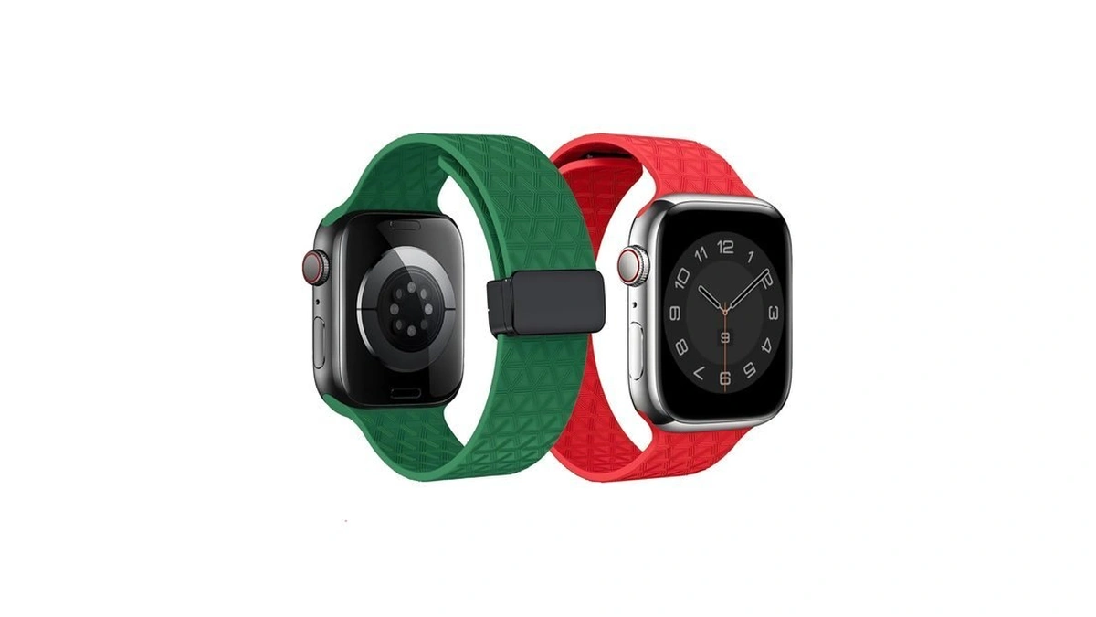 2 Packs D-buckle Sport Bands Compatible With Apple Watch Band
